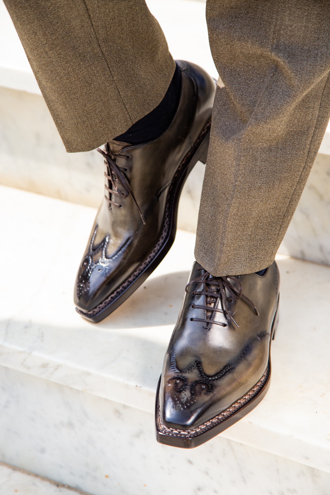 Paolo - Crafted in the finest leathers, detailed with under the 