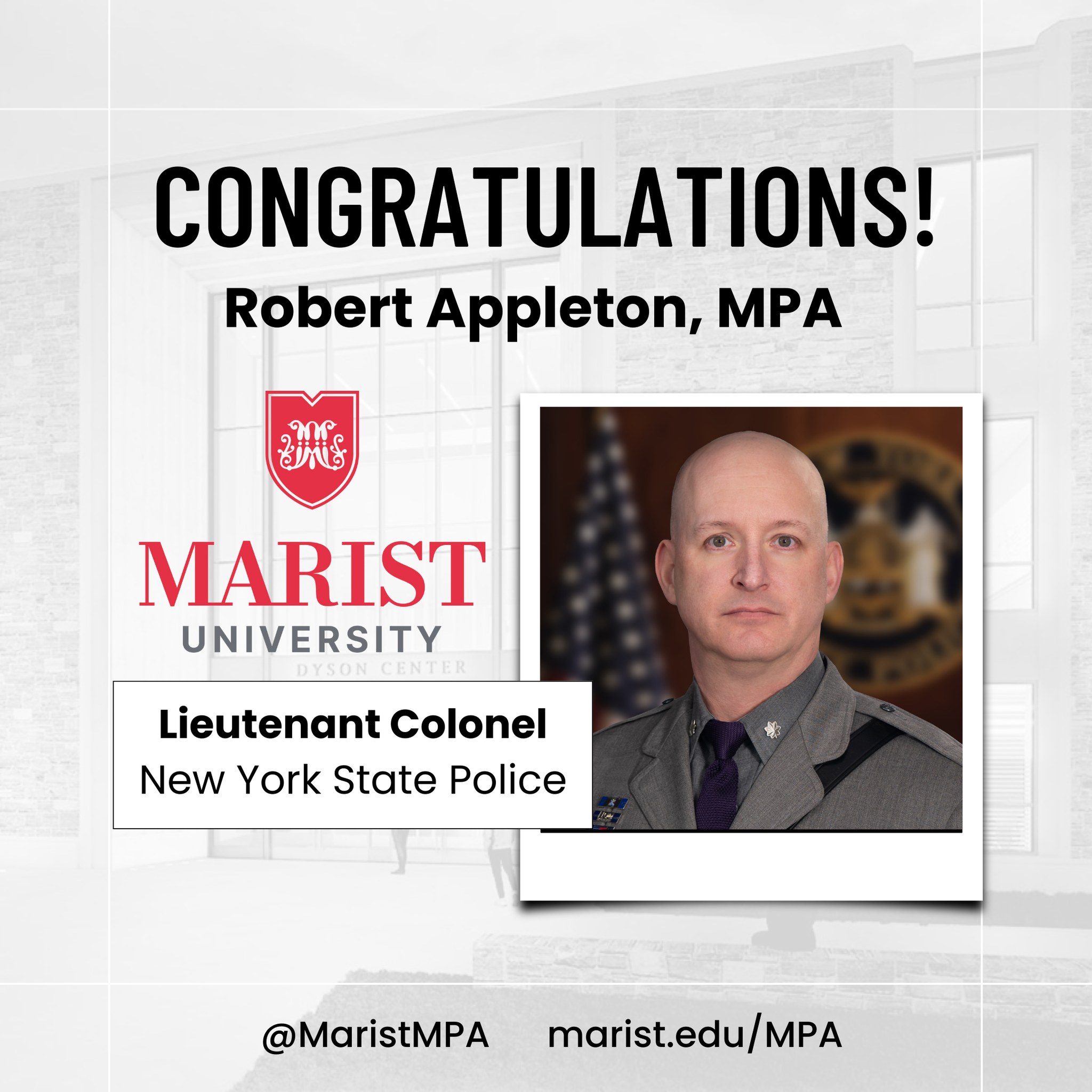 Marist - Congratulations to Robert Appleton (Marist University MPA '08 ...