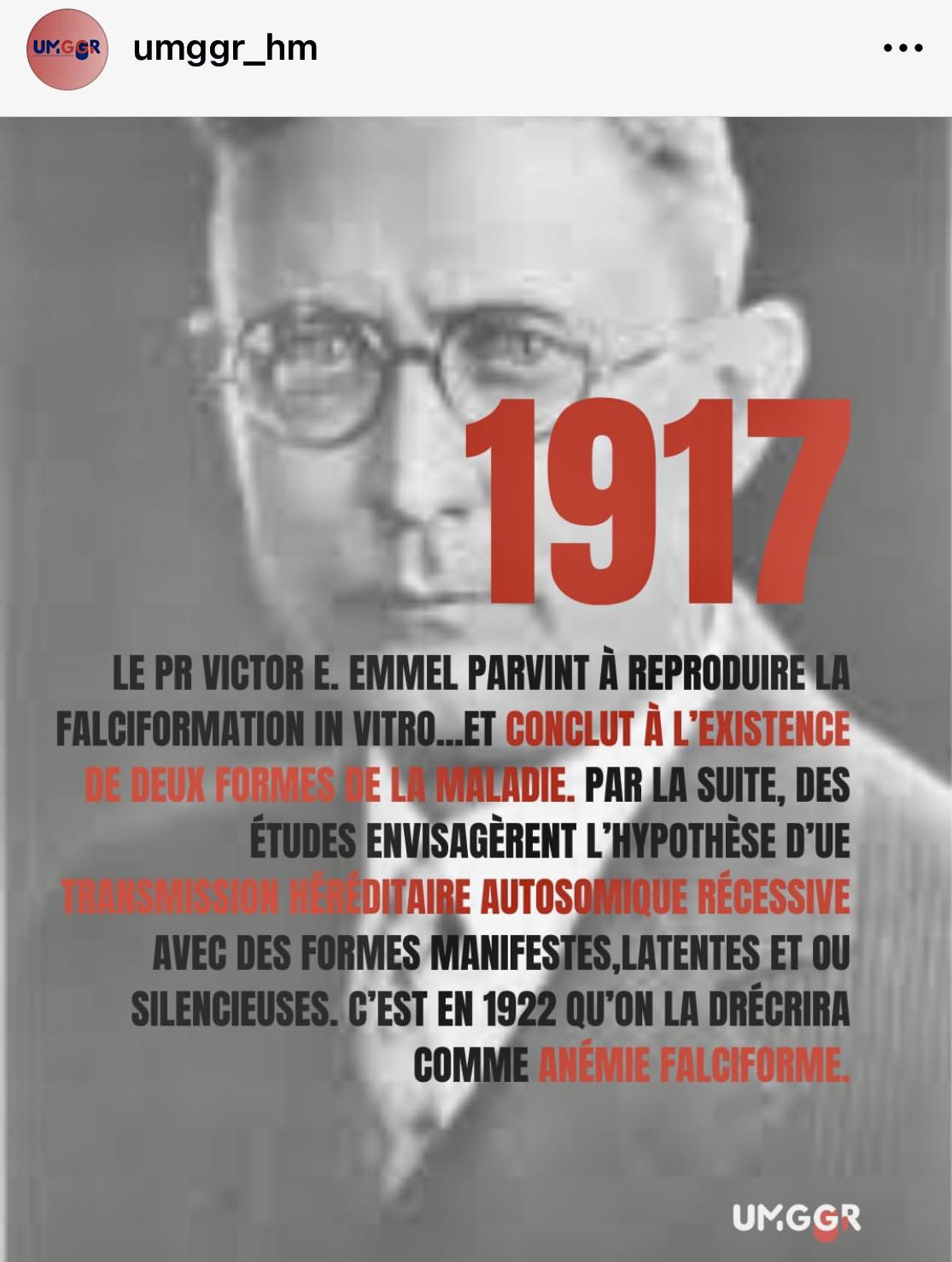 SOS - SEPTEMBRE MOIS INTERNATIONAL DE LA DRÉPANOCYTOSE 1917 mise en ...