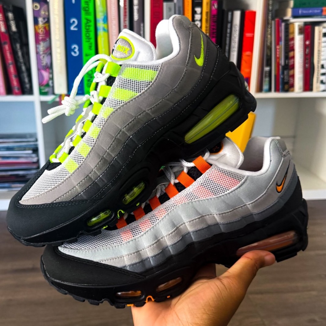 An official look at the “Black/Total Orange” Nike Air Max 95 Big