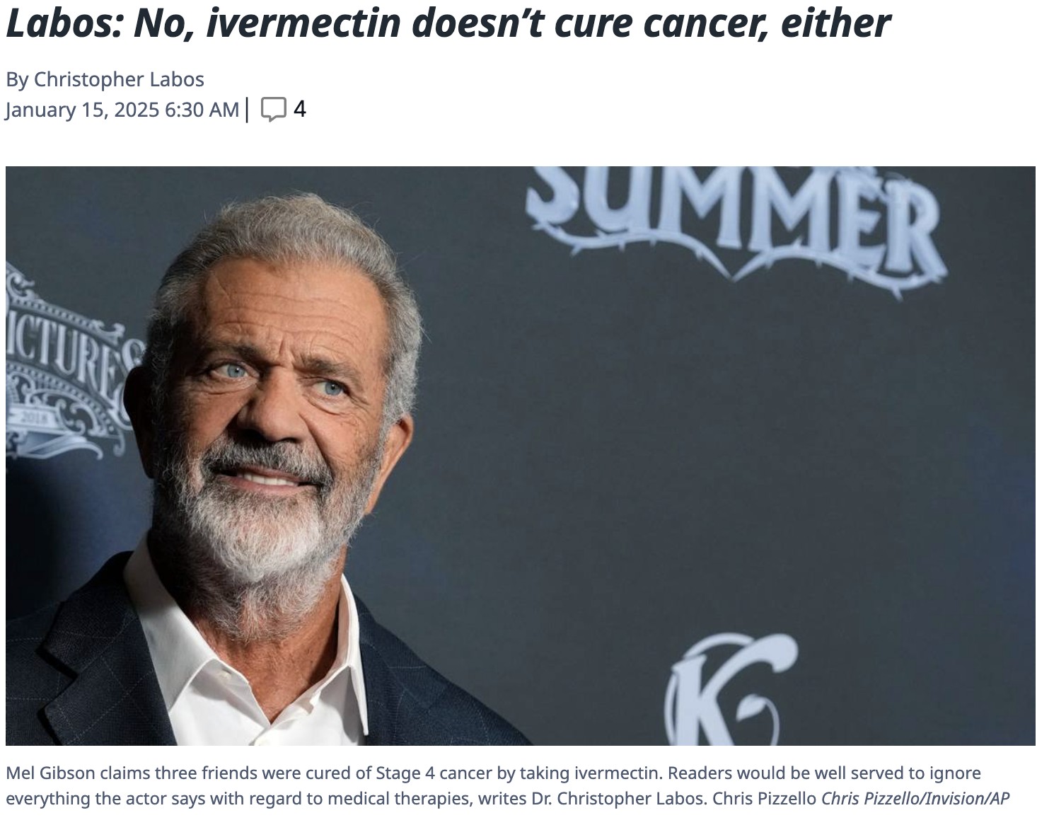 No, ivermectin does not cure... - Dr. Christopher Labos | Facebook