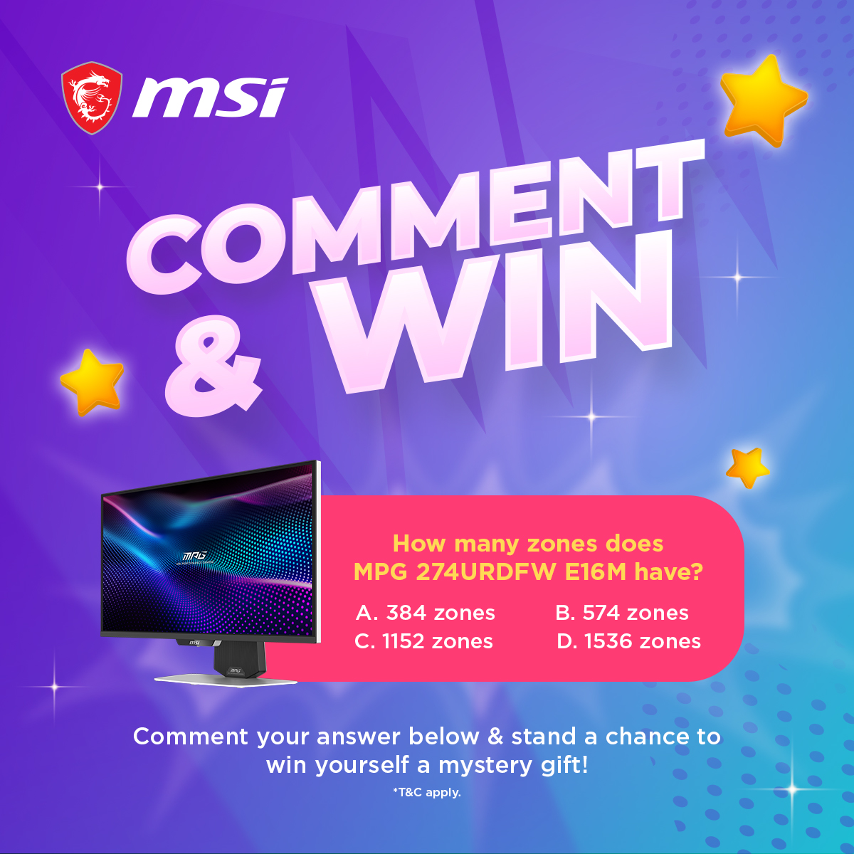 MSI Gaming - 💬 COMMENT & WIN 💬 How many zones does MPG... | Facebook
