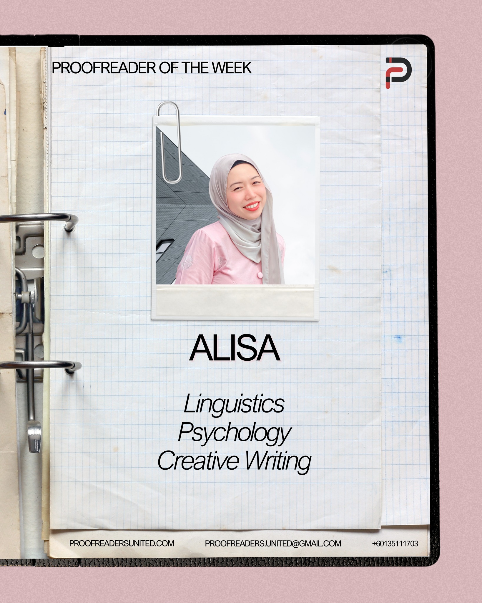 Proofreaders - OUTSTANDING PROOFREADER OF THE WEEK Introducing Alisa, a ...