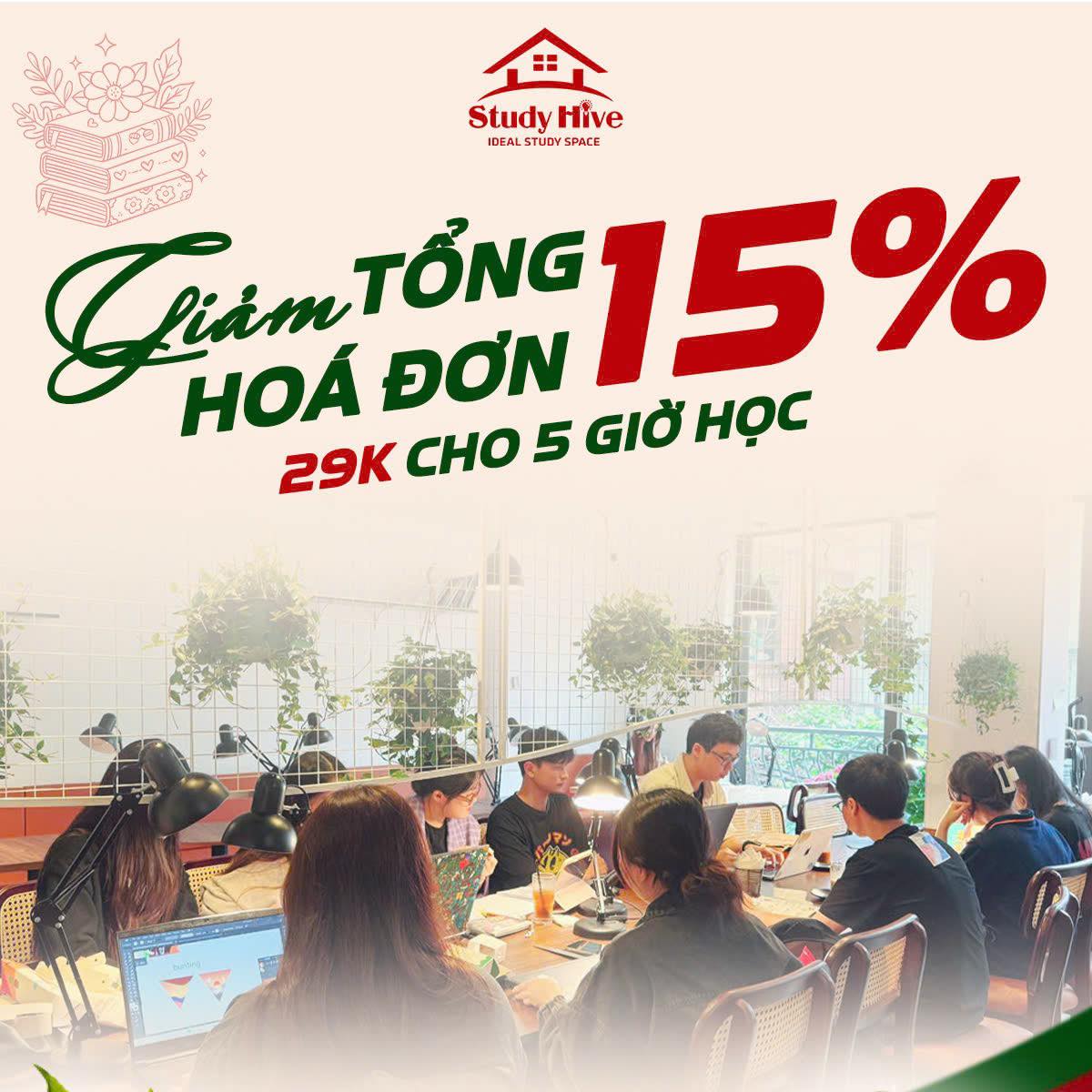 STUDY HIVE - 🎉 HỌC HĂNG SAY, NHẬN NGAY ƯU ĐÃI - GIẢM 15%... | Facebook