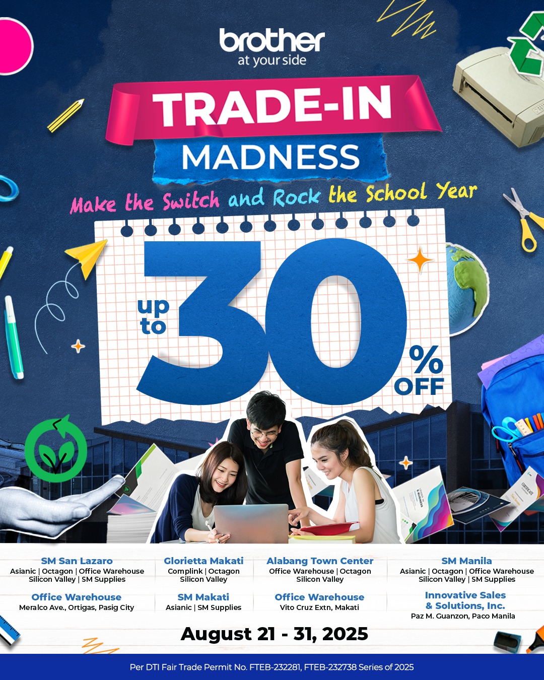 Brother - Trade in and save big, Metro Manila! Trade in any old printer ...
