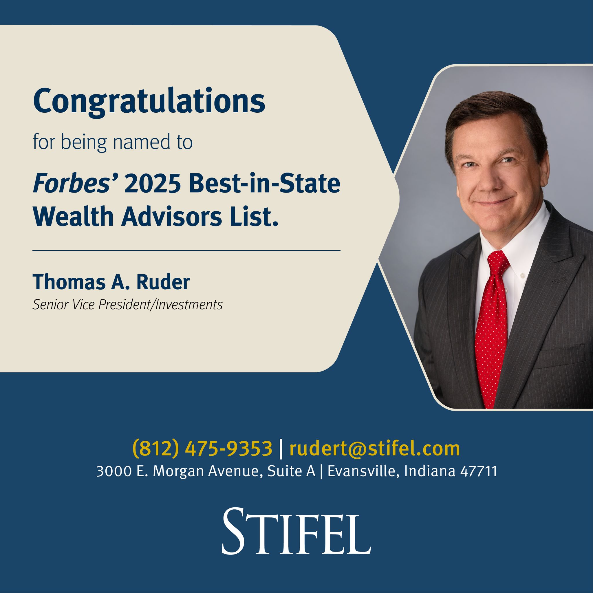 Thomas Ruder has been... - Ruder Investment Group - Stifel | Facebook