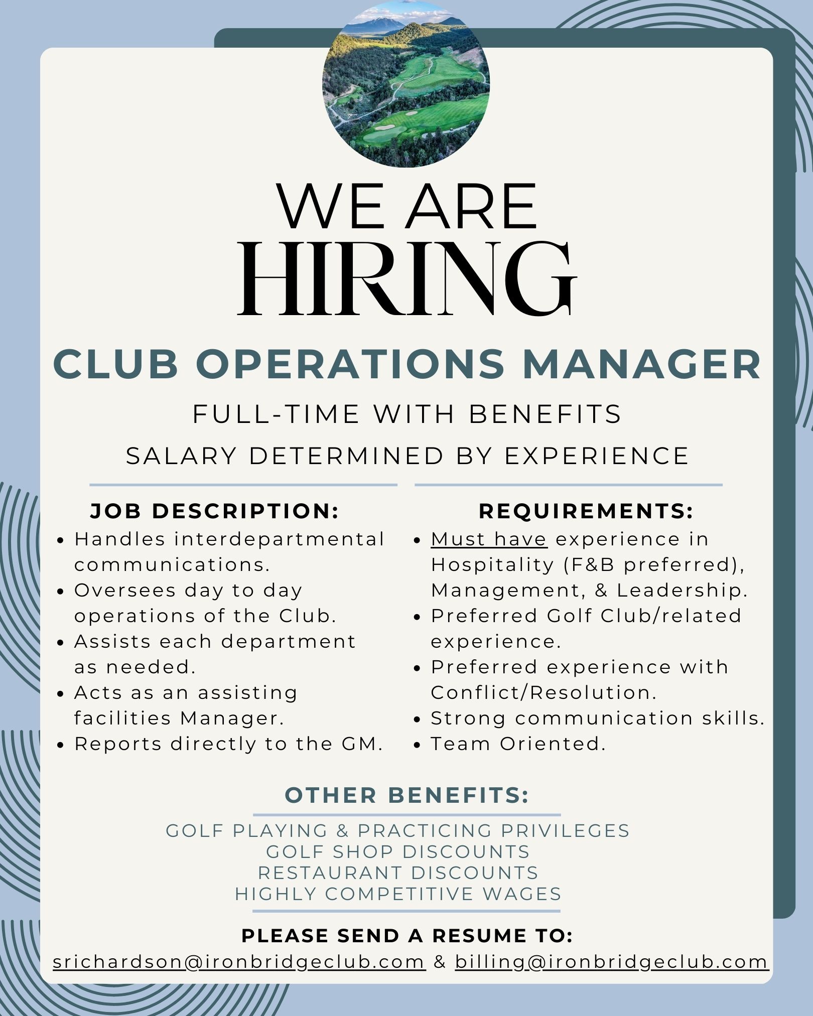 Ironbridge - Join Our Team as a Club Operations Manager! Are you a ...