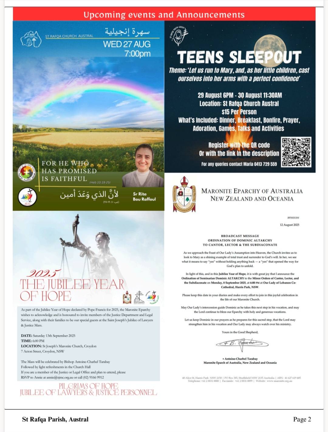 St Rafqa Maronite Church, Austral - This Wednesday we will be ...