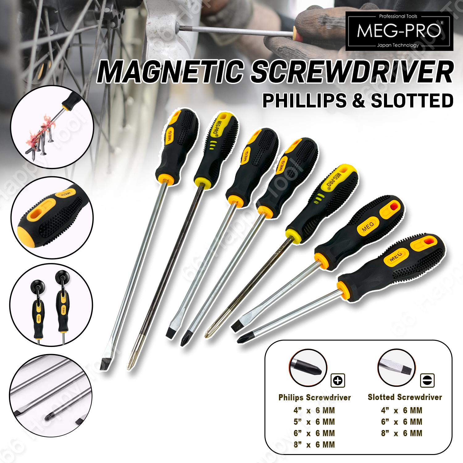 66 Happy Tool - 🔧 MEG-PRO Magnetic Screwdriver 🪛 Perlukan... | Facebook