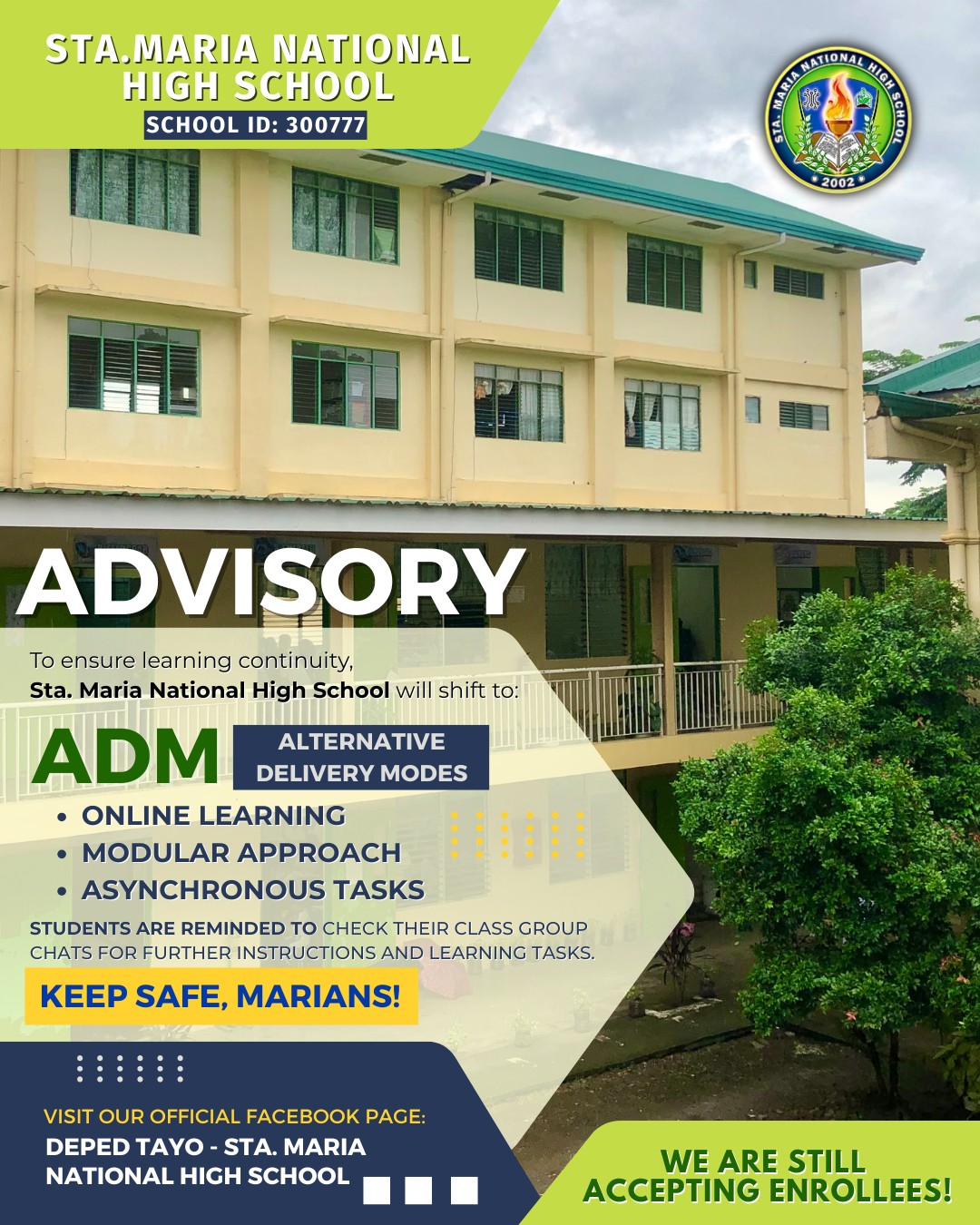 DepEd - 𝐉𝐔𝐋𝐘 𝟐𝟏, 𝟐𝟎𝟐𝟓 - 𝐀𝐃𝐕𝐈𝐒𝐎𝐑𝐘 In line with the Yellow Heavy Rainfall ...