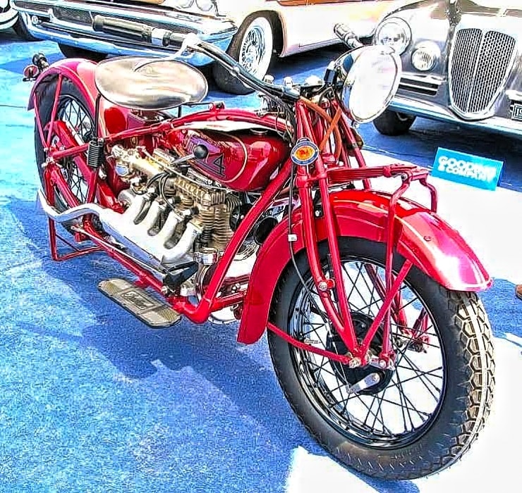 The Luxurious 1932 Indian Inline four 💙❤️🖤 The 1932 Indian