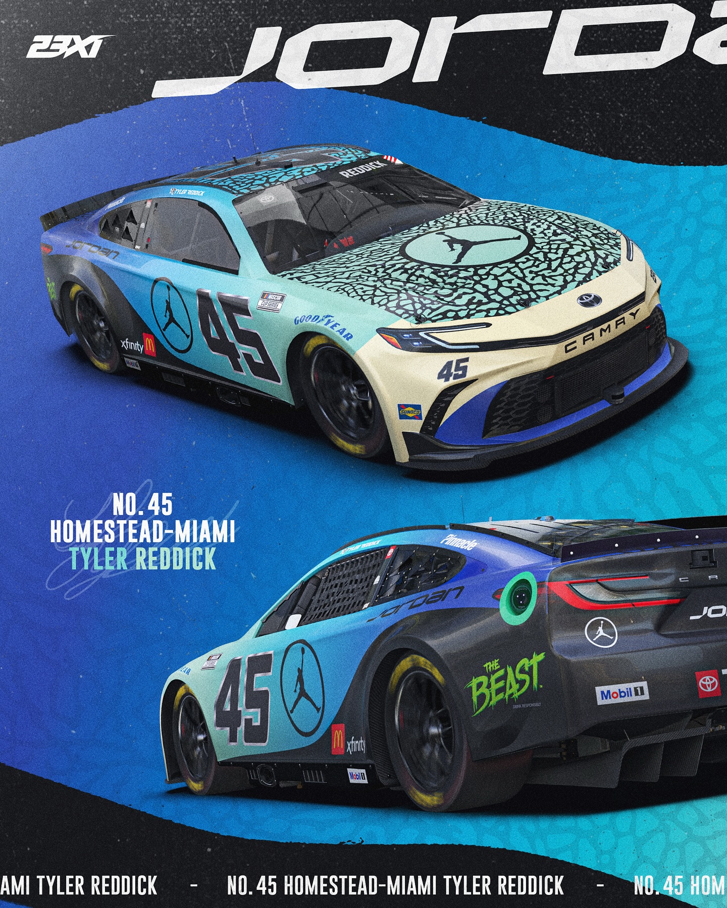 Tyler Reddick defends win at Homestead-Miami in No. 45 Jordan