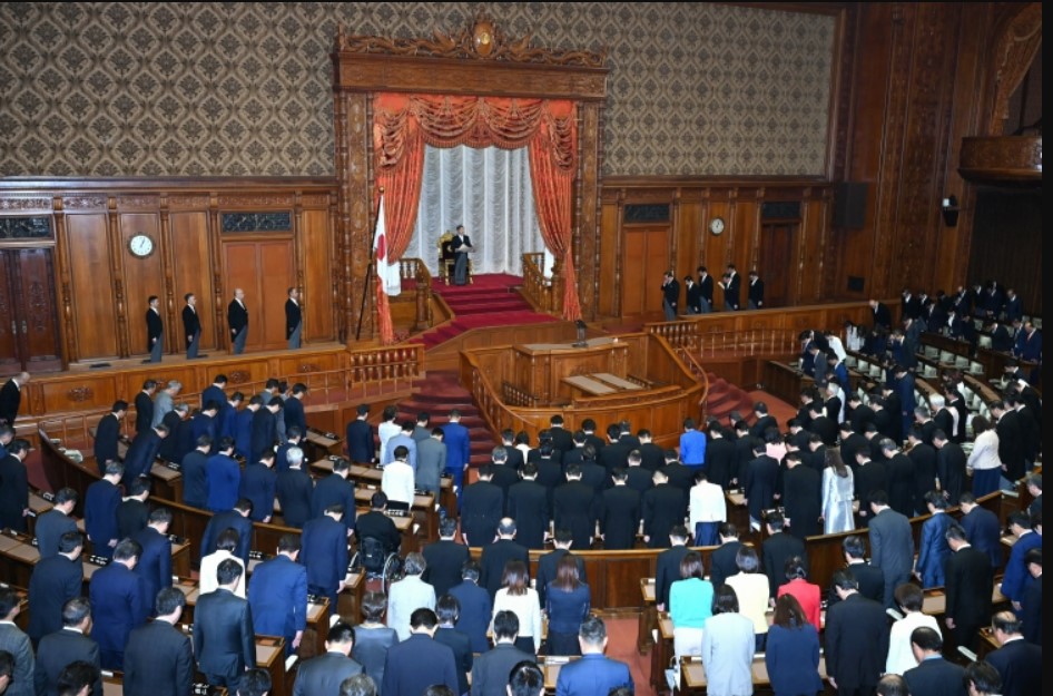 本日、第219回国会（臨時会）の開会式が、天皇陛下の御臨席のもとに