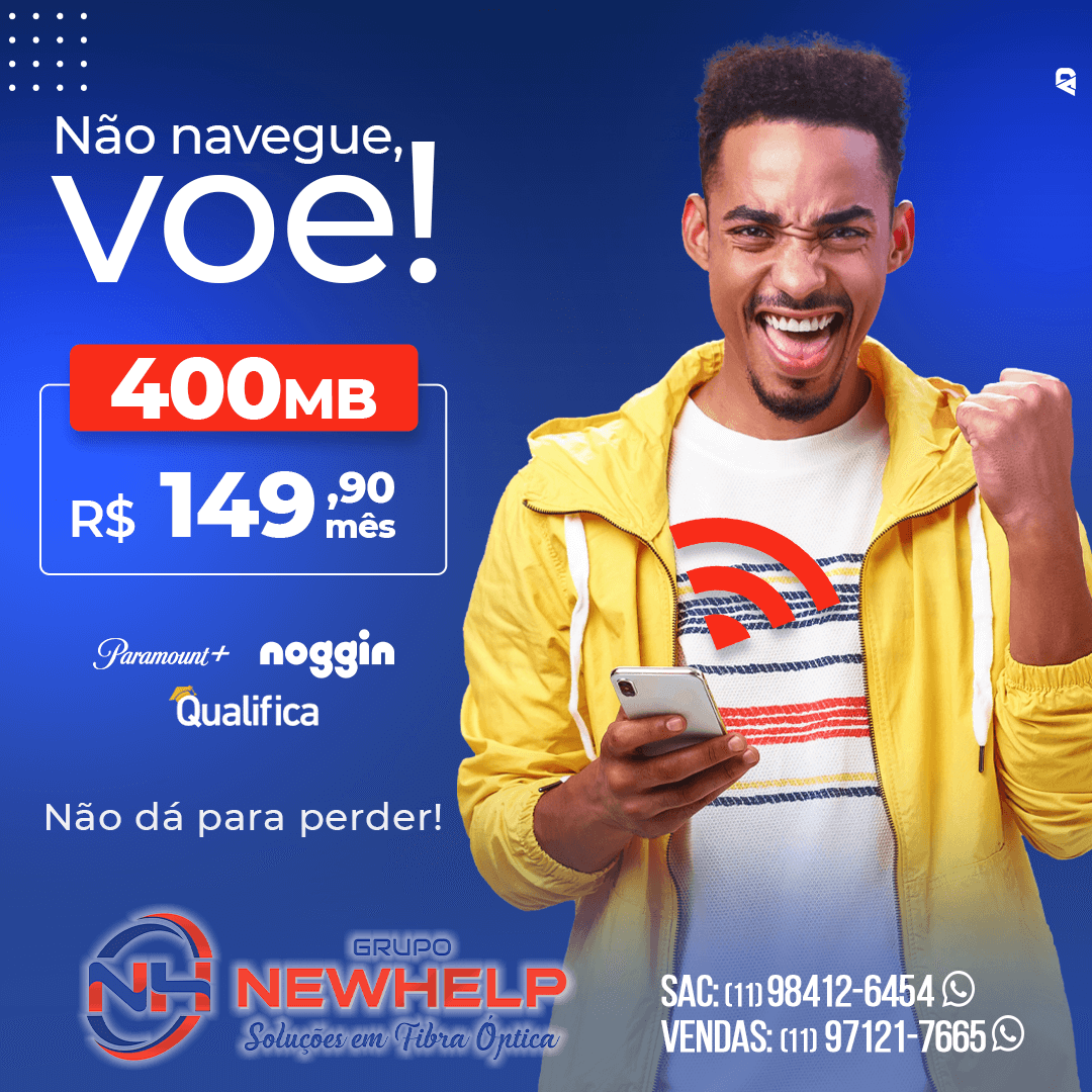 Não navegue, voe! 🤩🚀... - Operadora Telecom Grupo Newhelp | Facebook