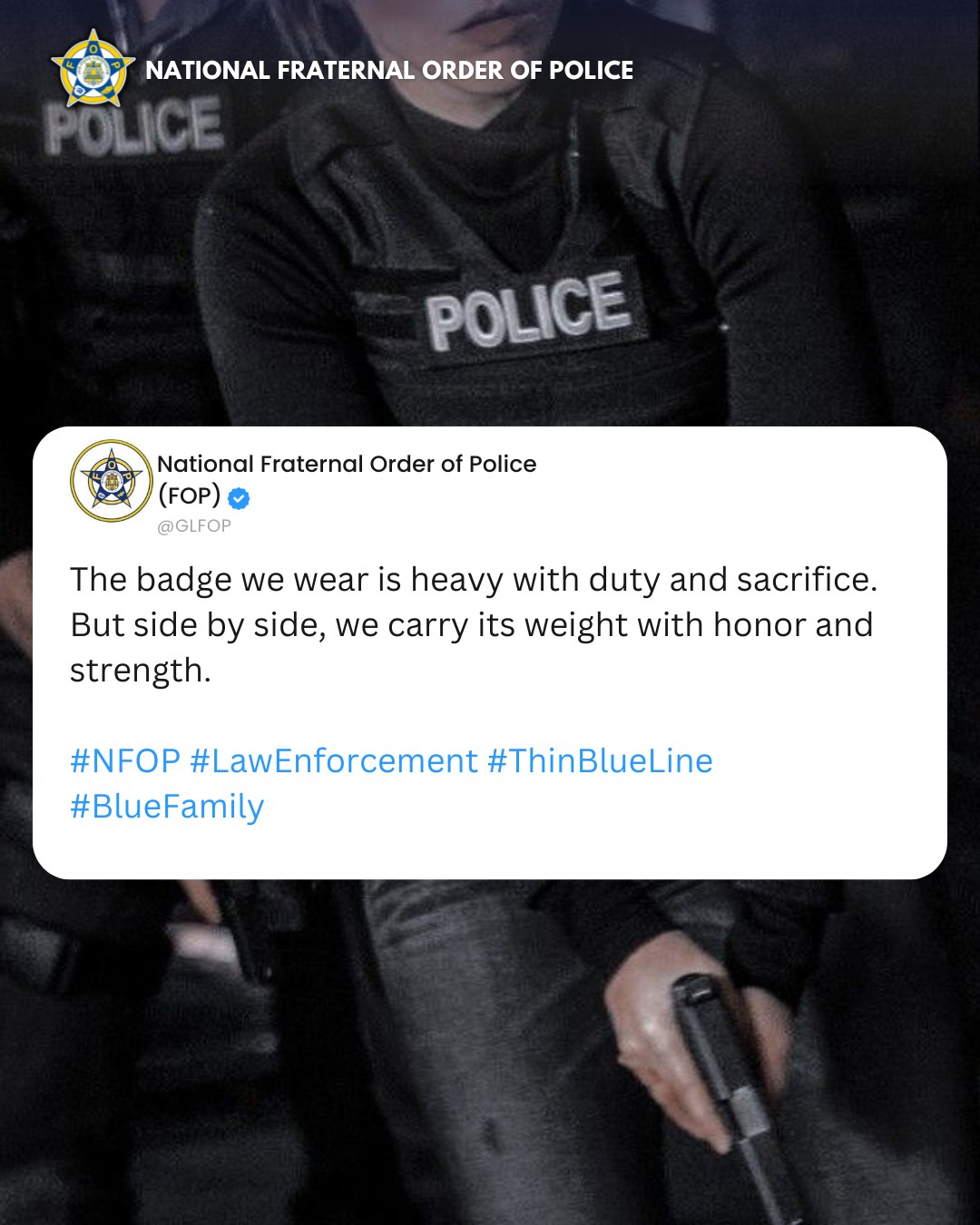 The badge is... - National Fraternal Order of Police | Facebook
