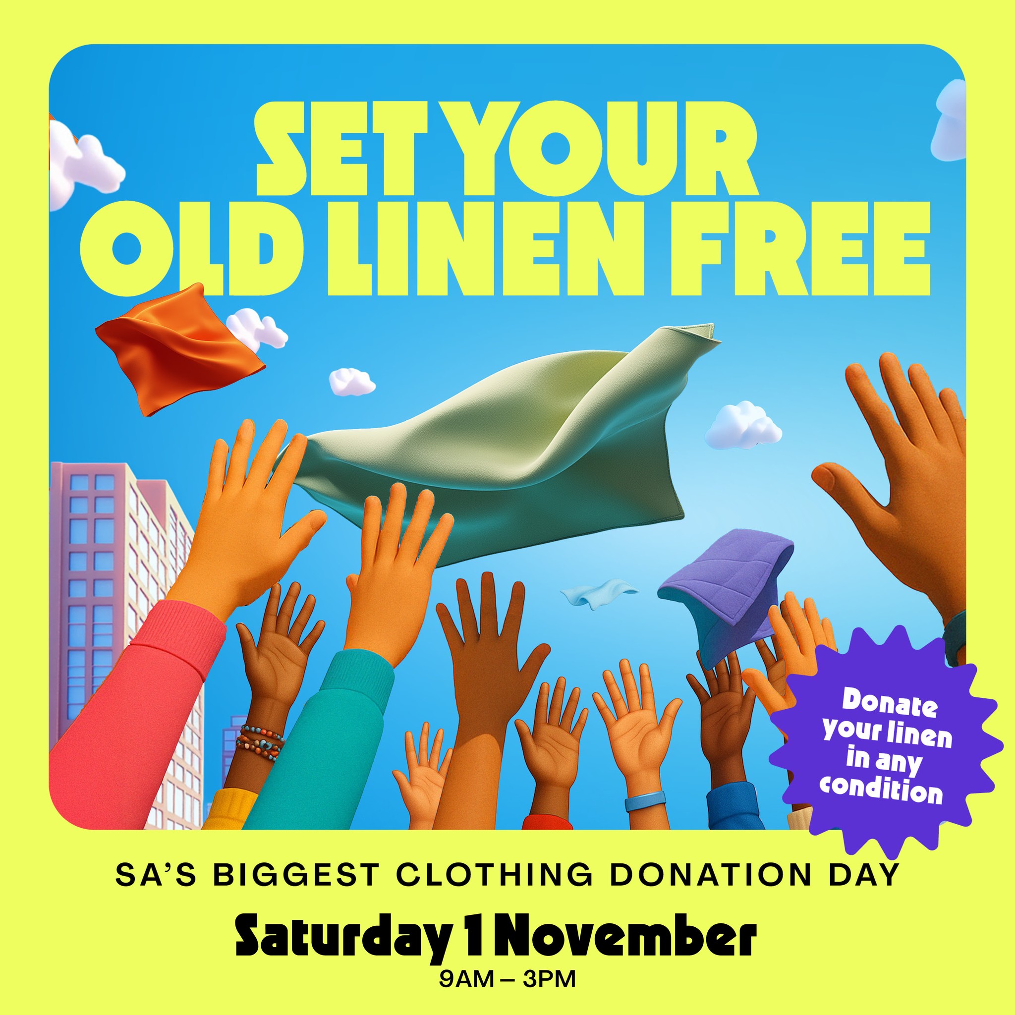 City - It’s time to clean out your linen cupboards, for good ♻️ On ...