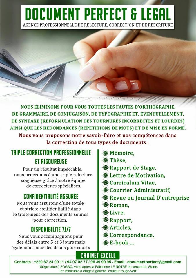 Document Perfect & Legal | Cotonou