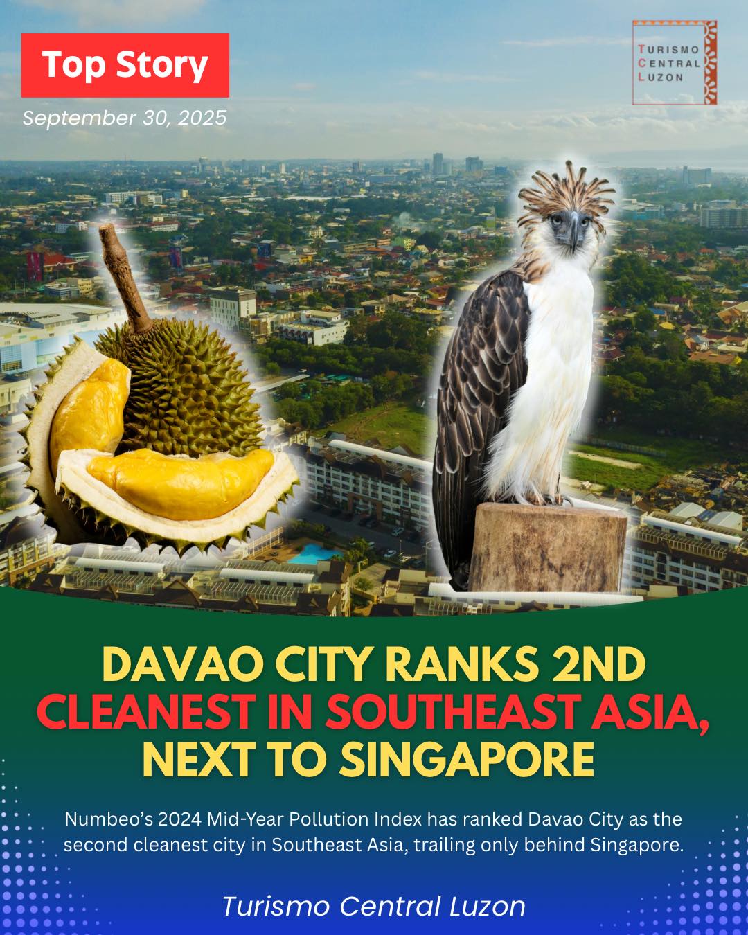 Turismo - DAVAO CITY RANKS 2ND CLEANEST IN SOUTHEAST ASIA, NEXT TO ...
