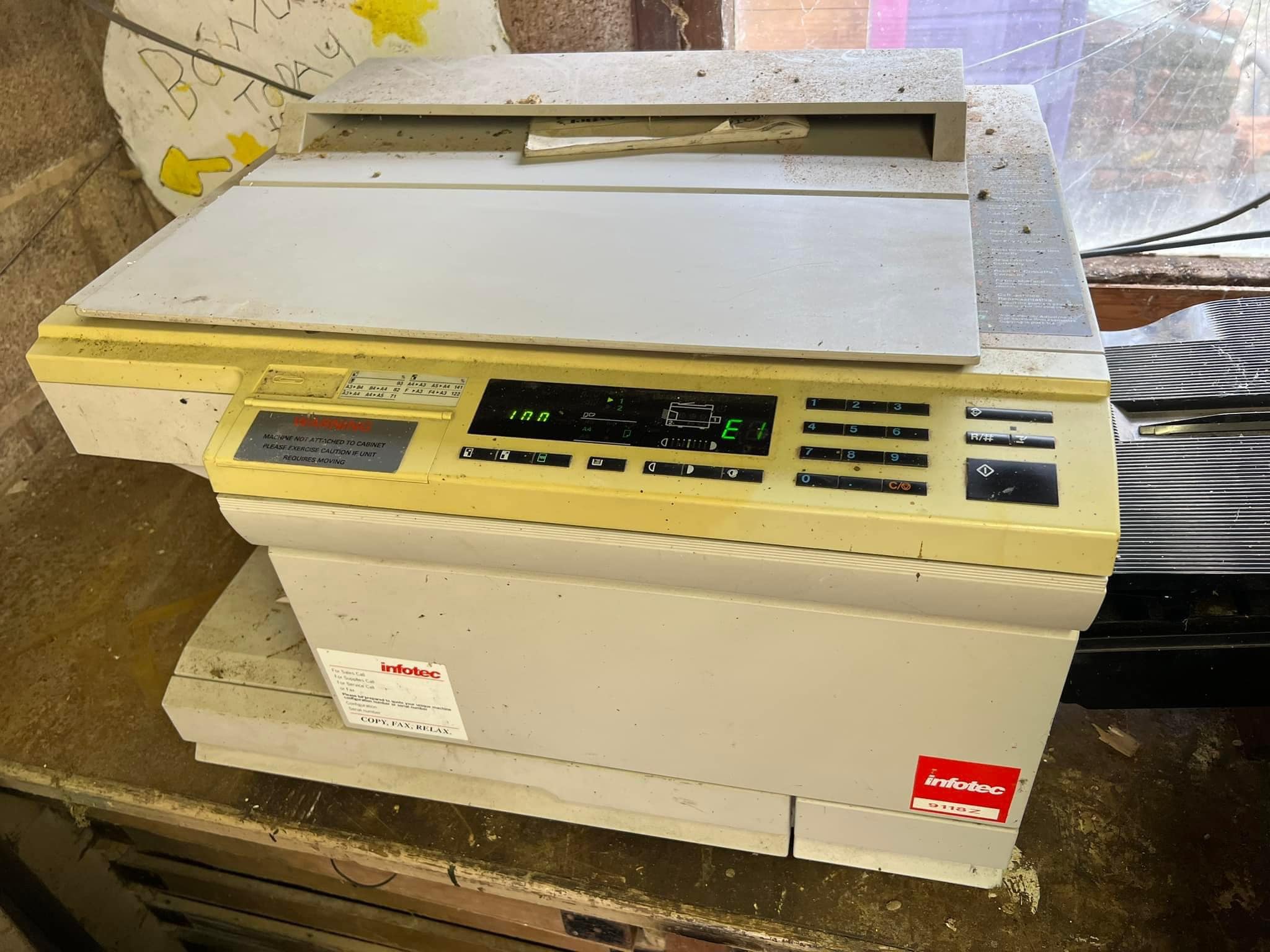 Infotec 9118z copier memories