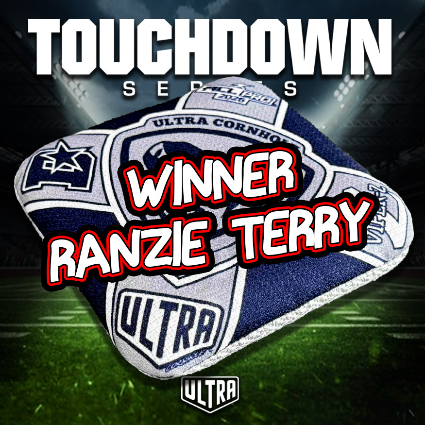 Ultra Cornhole Touchdown Series bags available with 15% discount