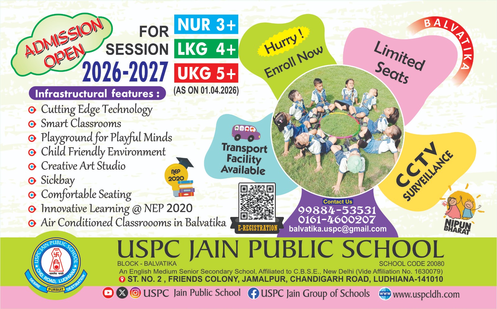 ADMISSIONS OPEN - SESSION... - USPC Jain Group of Schools | Facebook