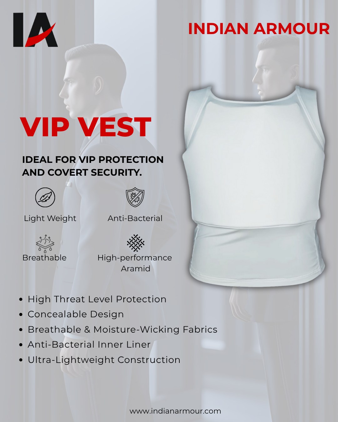 Indian - Stay protected with Indian Armour VIP Vest – lightweight ...