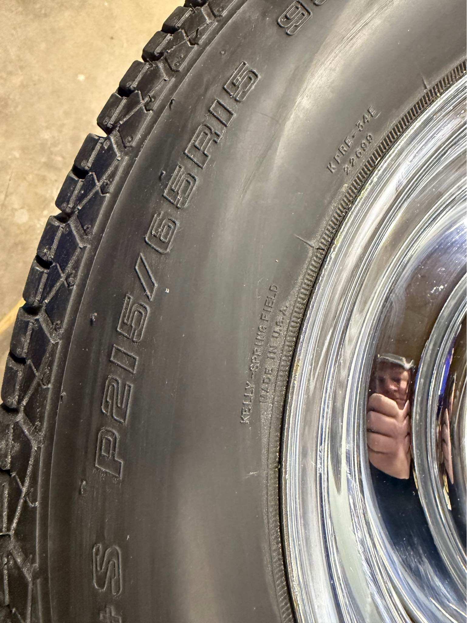 Chrome reverse wheels 15” and tires - Car Wheels, Tires & Parts ...