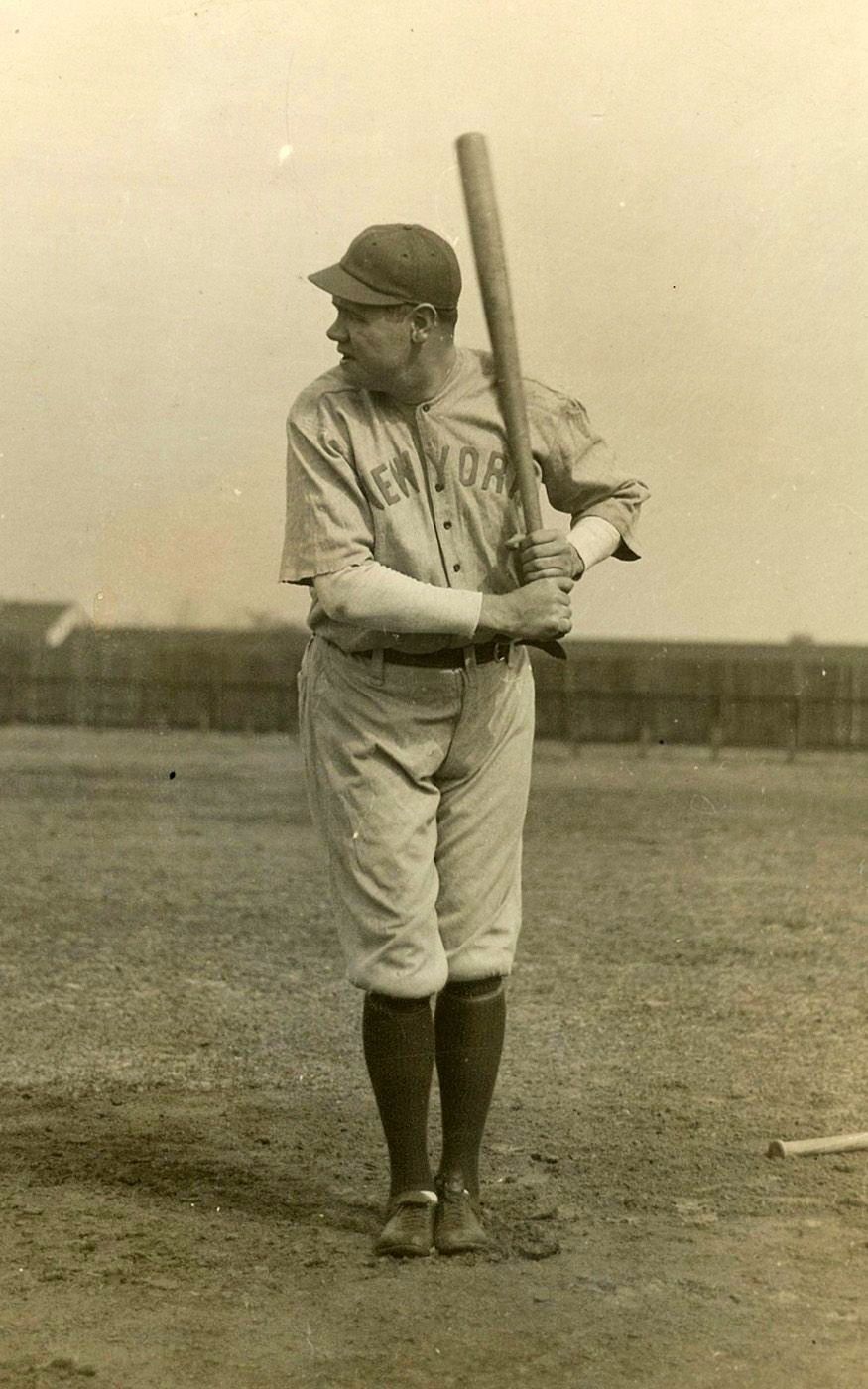 Baseball In Pics - Babe Ruth blowing into a saxophone deafens Lou ...