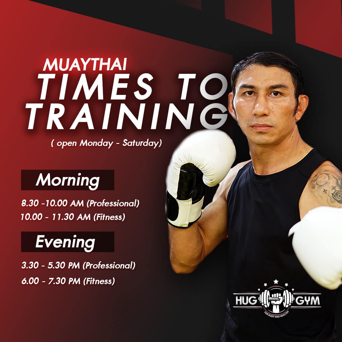 Time to training... - Hug Gym Chiangmai