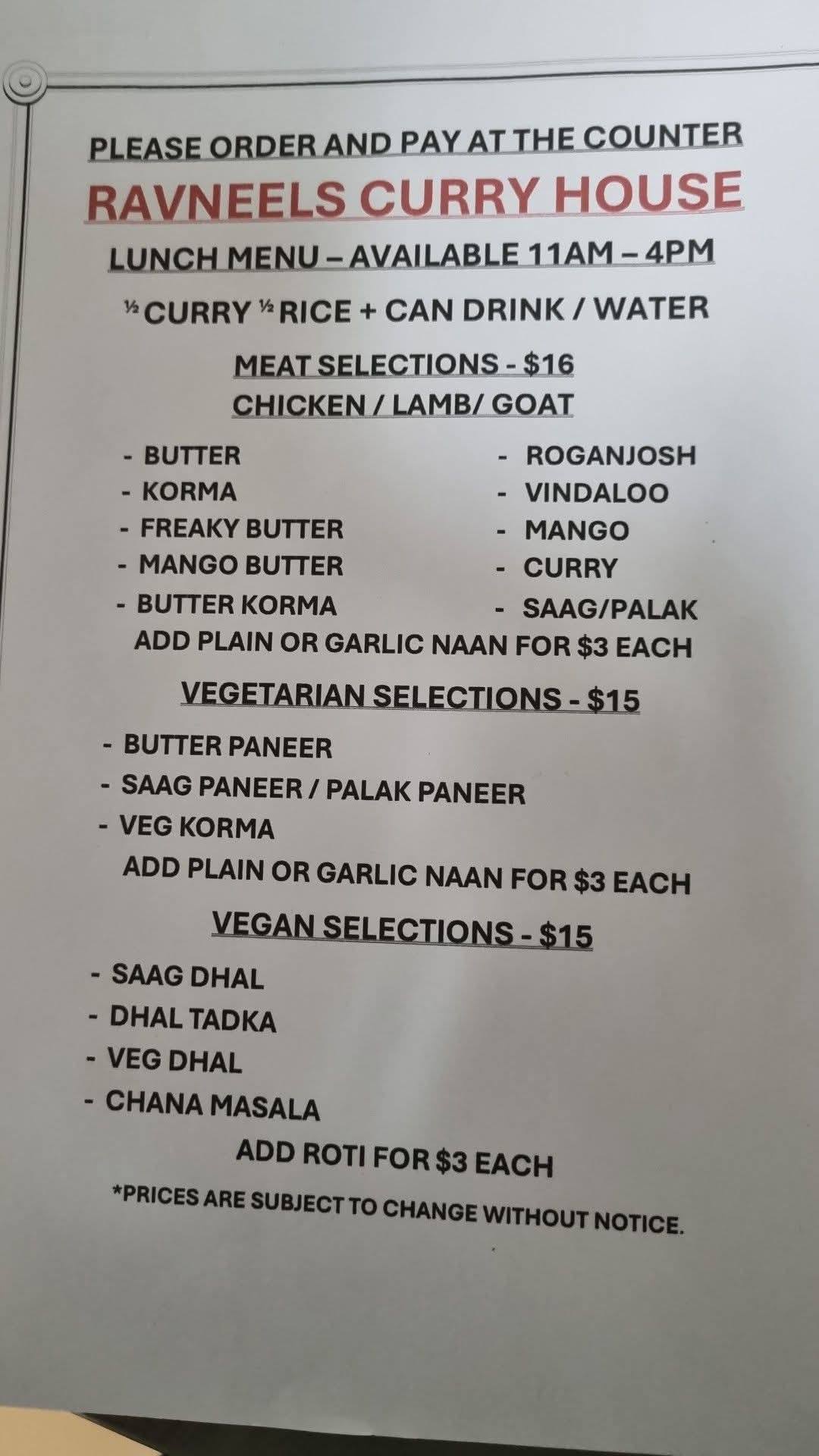 Ravneels Curry House | Burpengary QLD