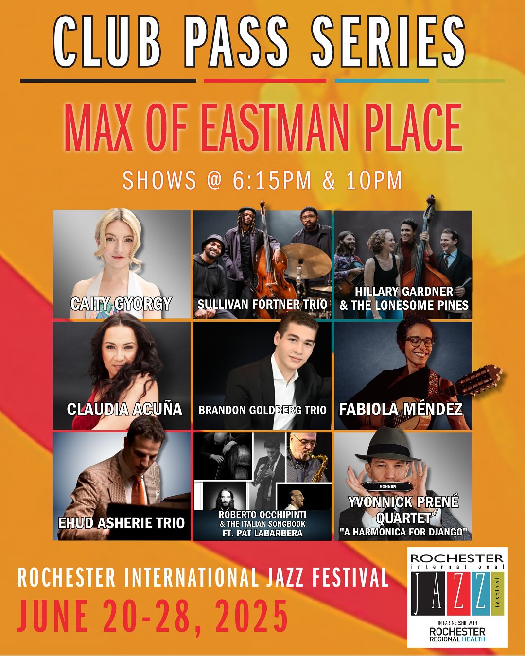 Rochester International Jazz Festival lineup at Max of Eastman Place