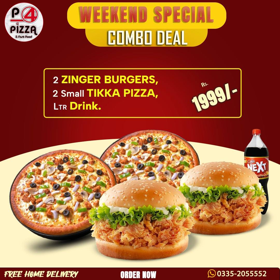 🔥 Weekend Special Deal!... - P4 PIZZA & Fast Food Rawalpindi | Facebook