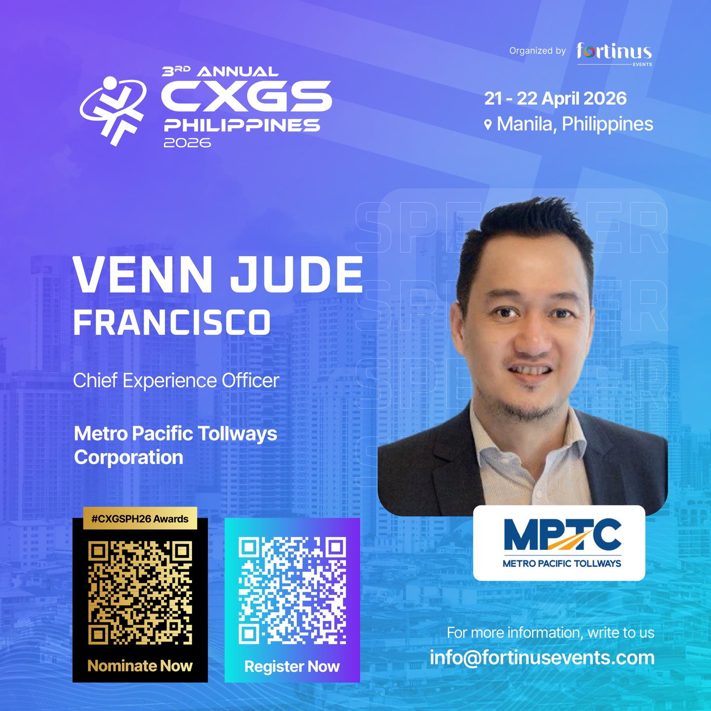Fortinus - We’re proud to welcome back Venn Jude 'VJ' Francisco, CUA ...