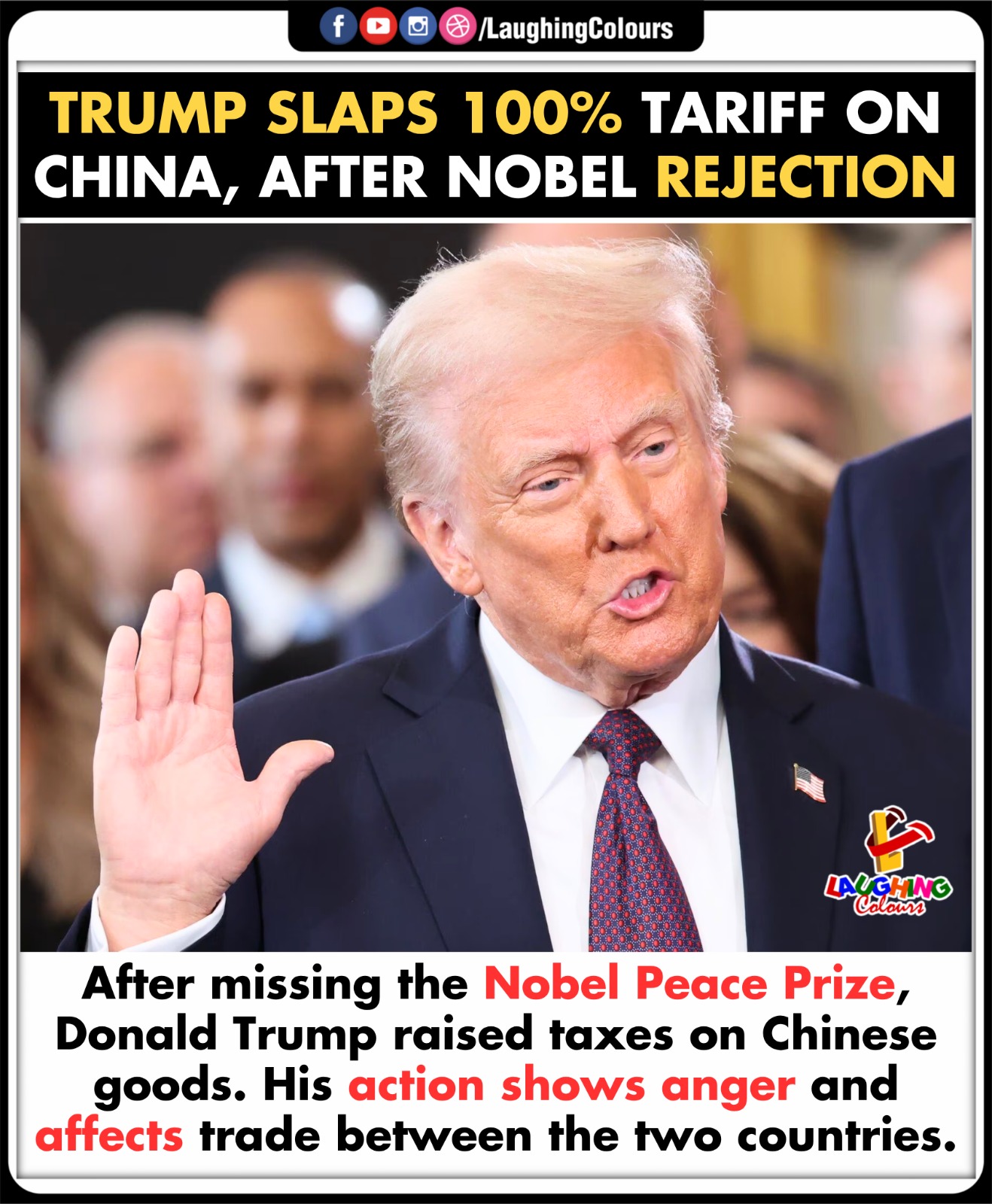 Laughing - Trump doubles down with tariffs 🇺🇸 #USChina #TradeWar # ...