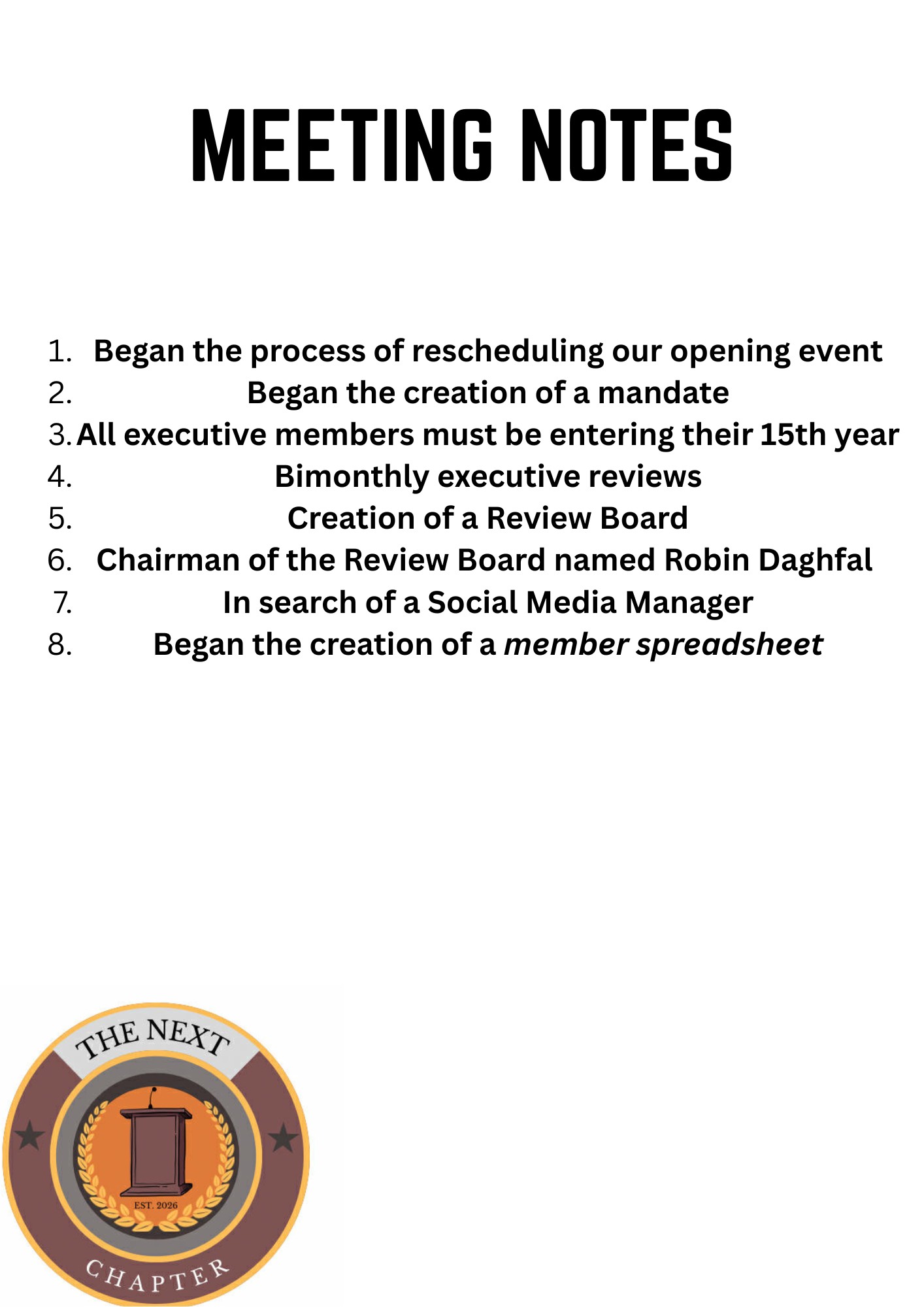 The Next Chapter