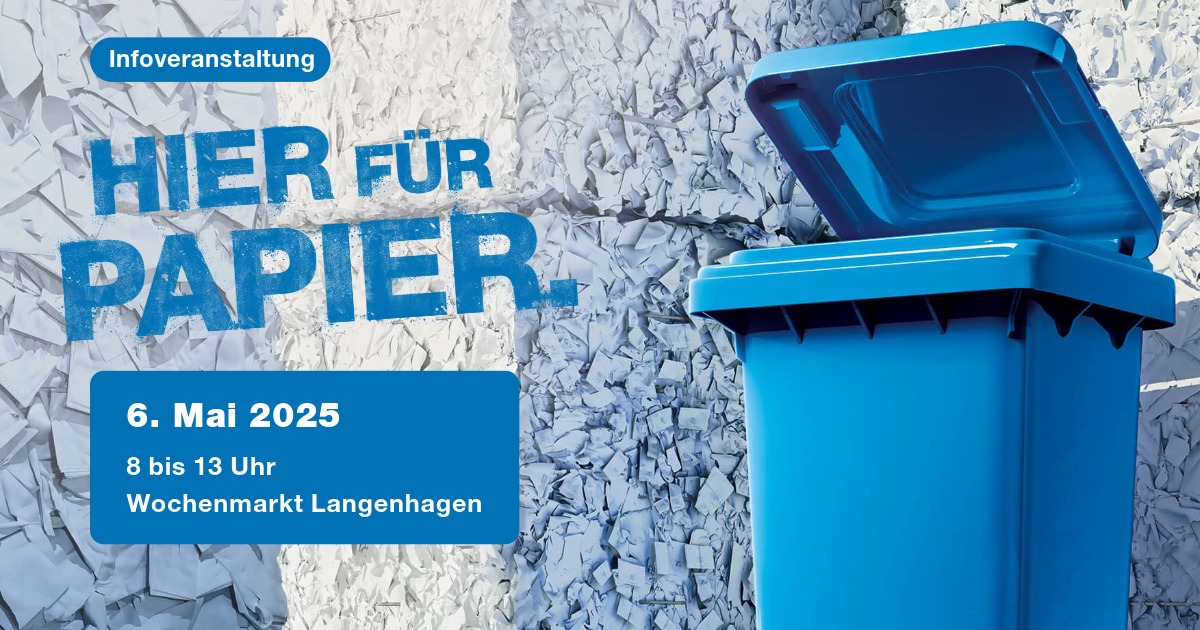 aha - 💙 Die Altpapiertonne ist da! 💙 📆 Am Dienstag, den 6. Mai sind wir ...