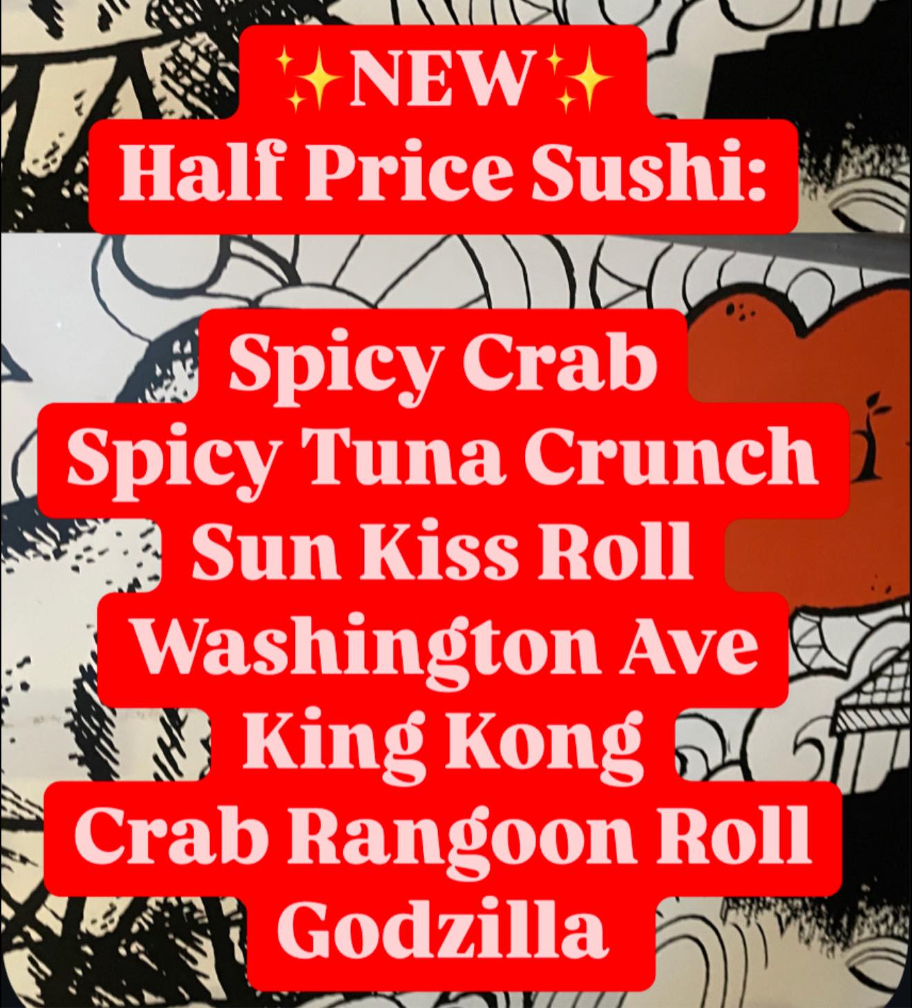 Kanpai MONDAY NEW Half Price Sushi Rolls🙌🏼 Dine in or... Facebook