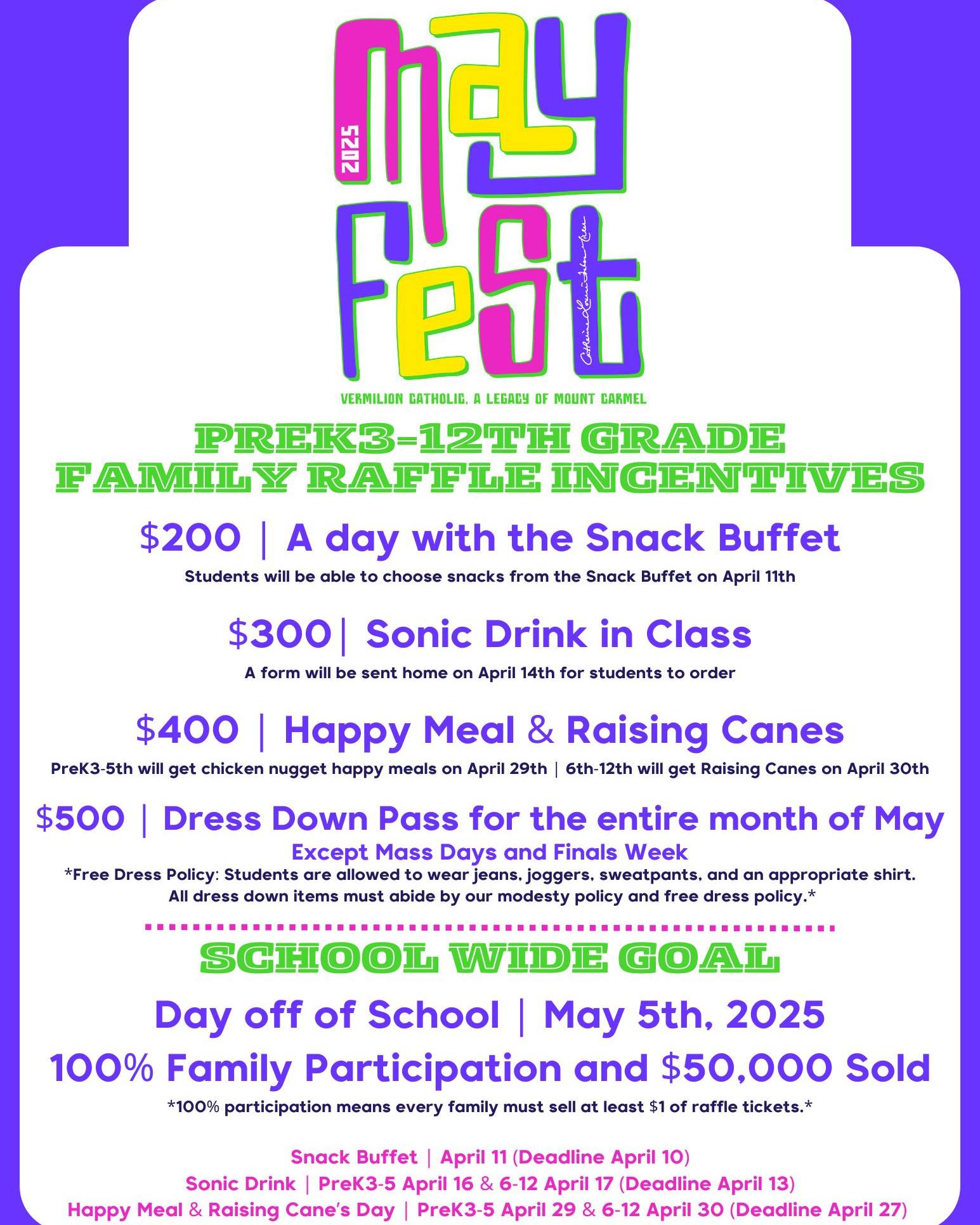 Vermilion - It’s that time of year again! May Fest raffle is packed ...