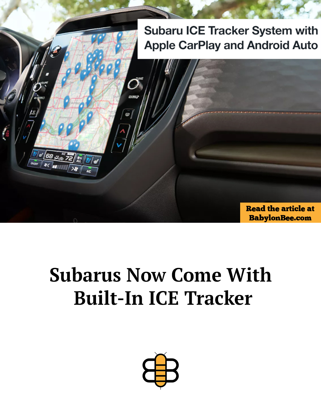The Babylon Bee - “It’s what makes a Subaru, a Subaru.”... | Facebook
