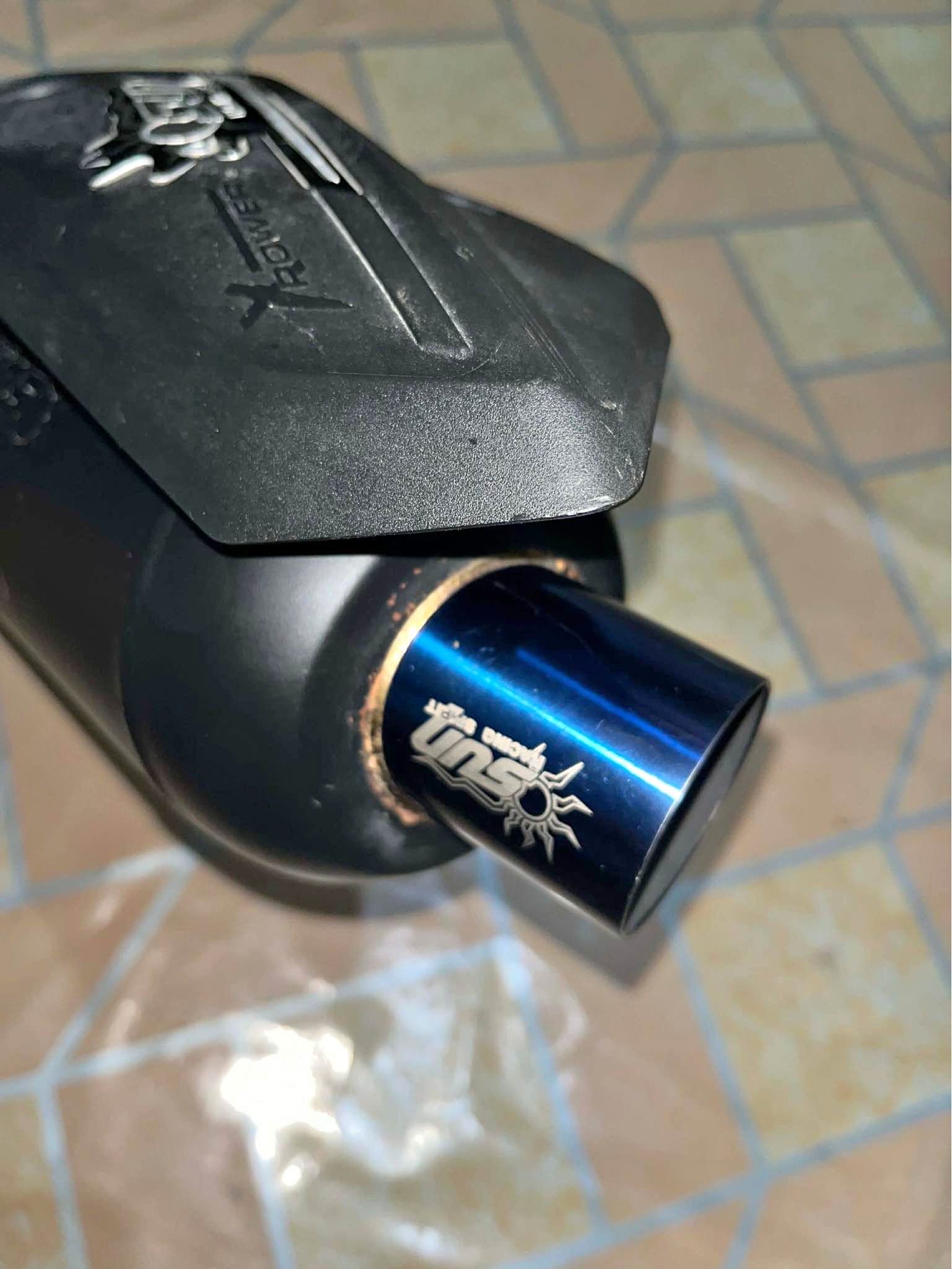 FS 🔊 SUN RACING PIPE ADJUSTABLE ₱4300 pm lang sa ganahan MIO I 125 or ...