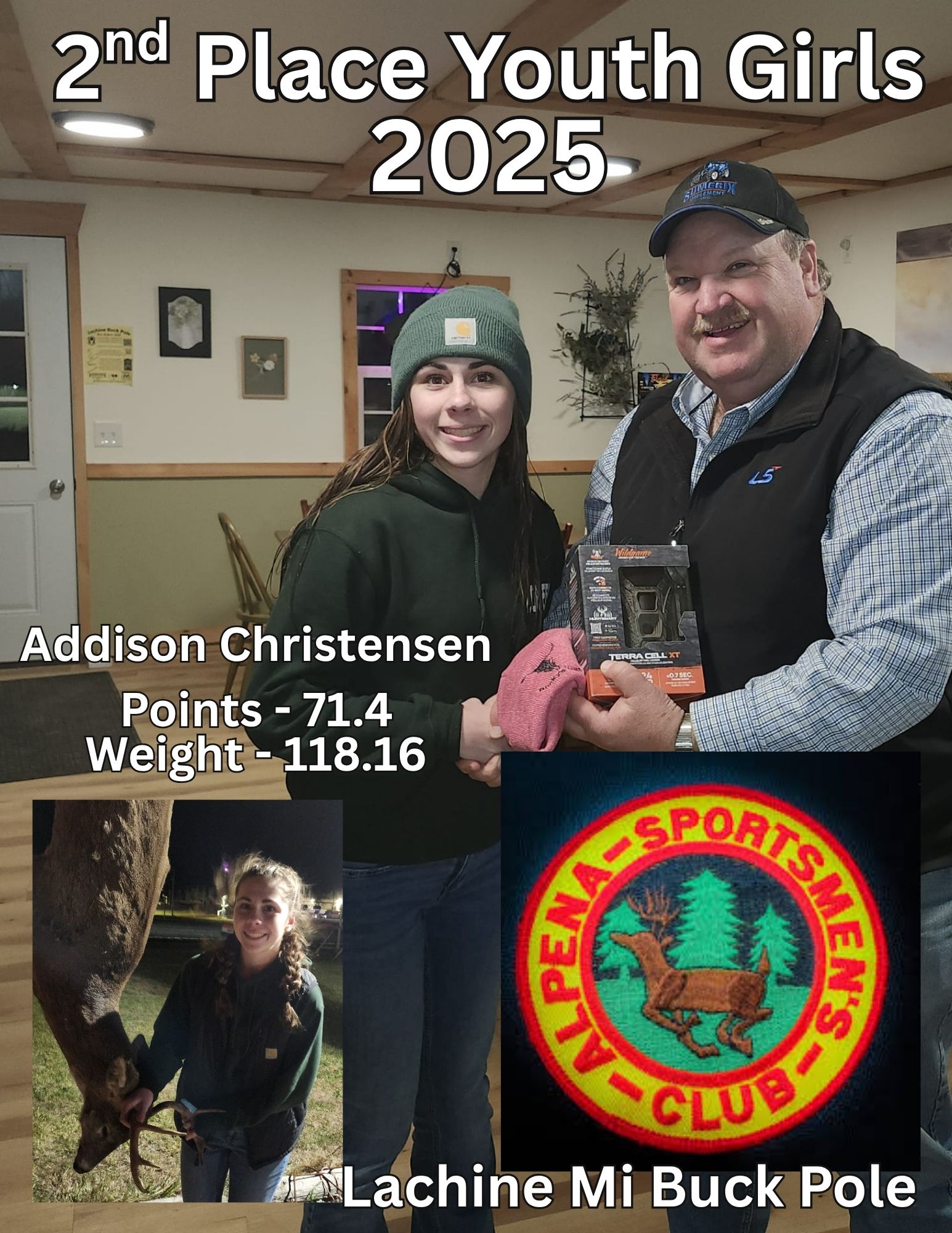Hilltop - Thank you to the Alpena Sportsmen's Club, Very Nice buck ...