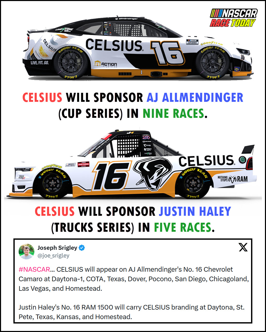 Nascar - Celsius is continuing its long-standing relationship with ...