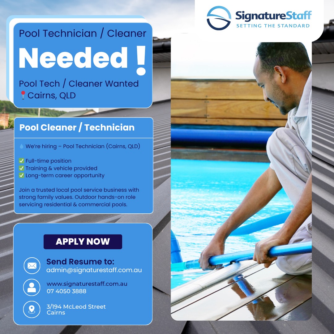 Signature - 💧 We’re hiring – Pool Technician (Cairns, QLD) Looking for ...