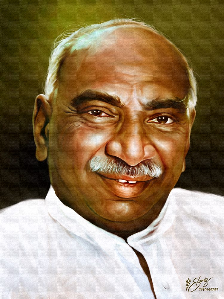 Elango - My painting perunthalaivar KAMARAJAR..... | Facebook