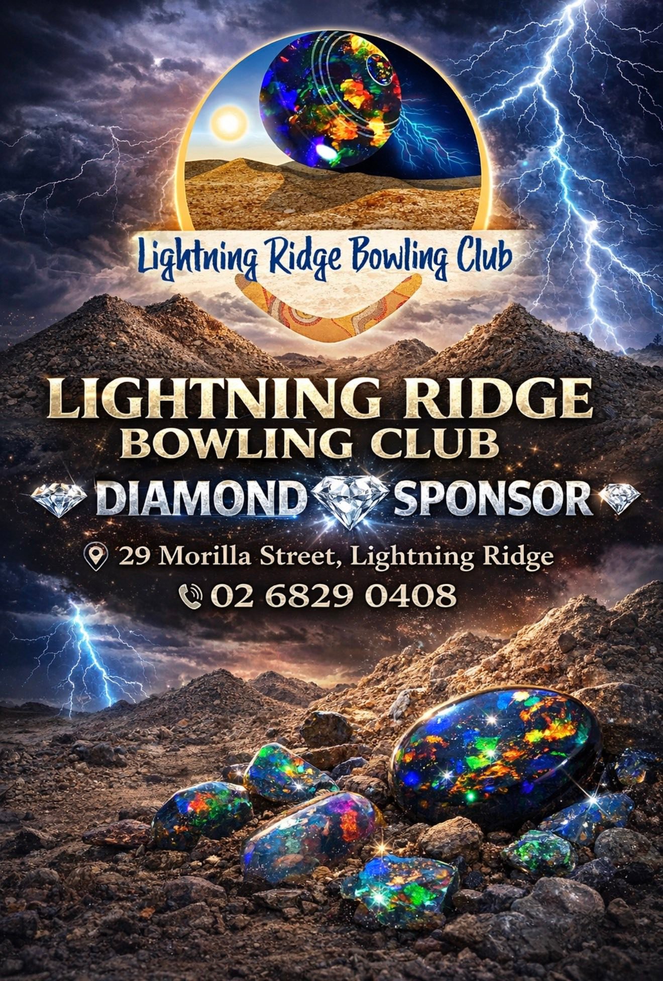 Lightning Ridge Black Opal Bull Ride
