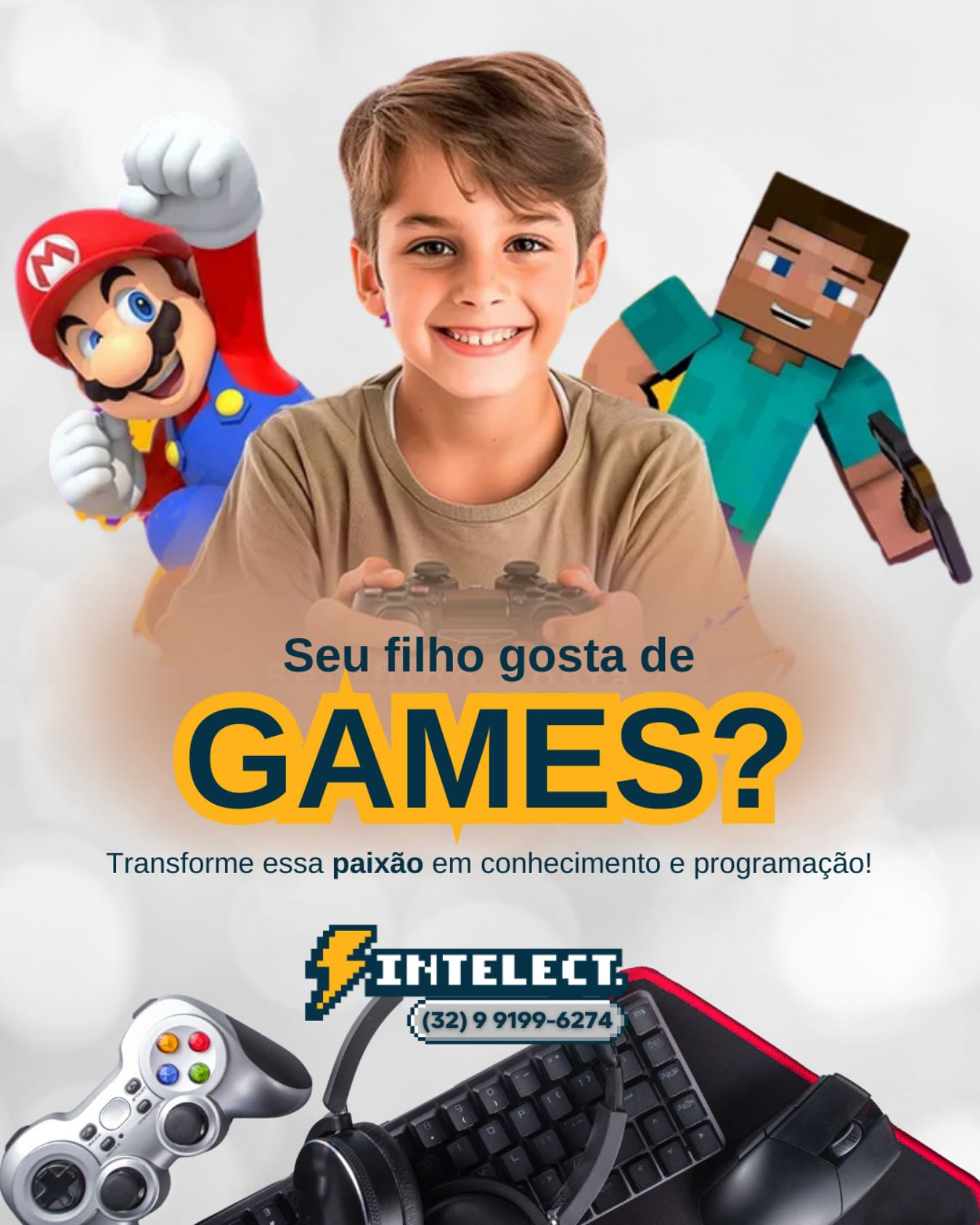 inTelect - 🎮🕹 Seu filho passa horas jogando? Que tal dar um upgrade ...