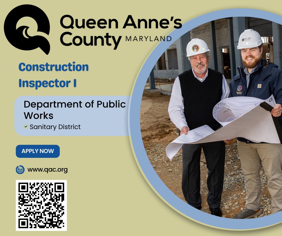 Construction Inspector I... - Queen Anne's County Government | Facebook