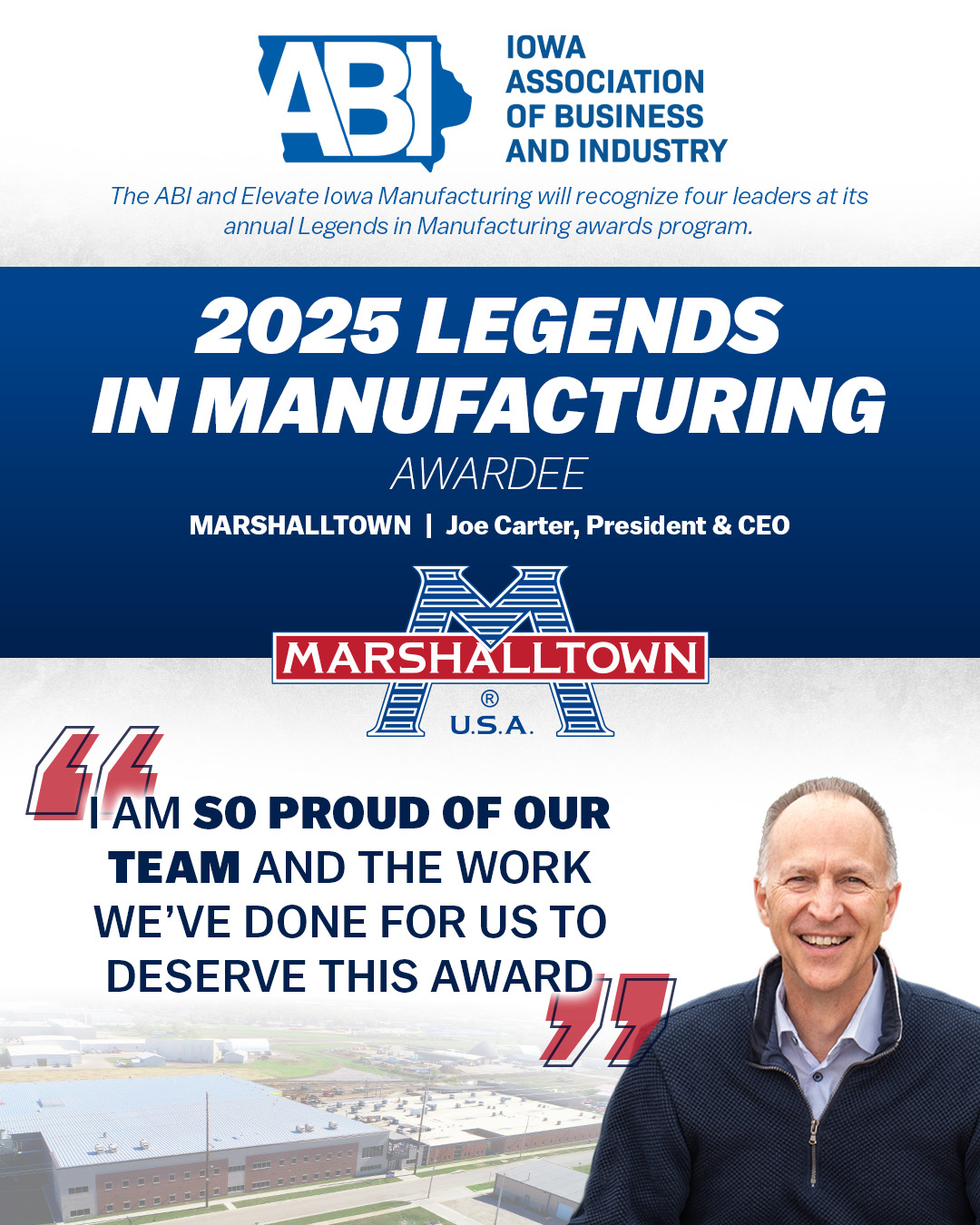 The Legends in Manufacturing award... - Marshalltown Company | Facebook