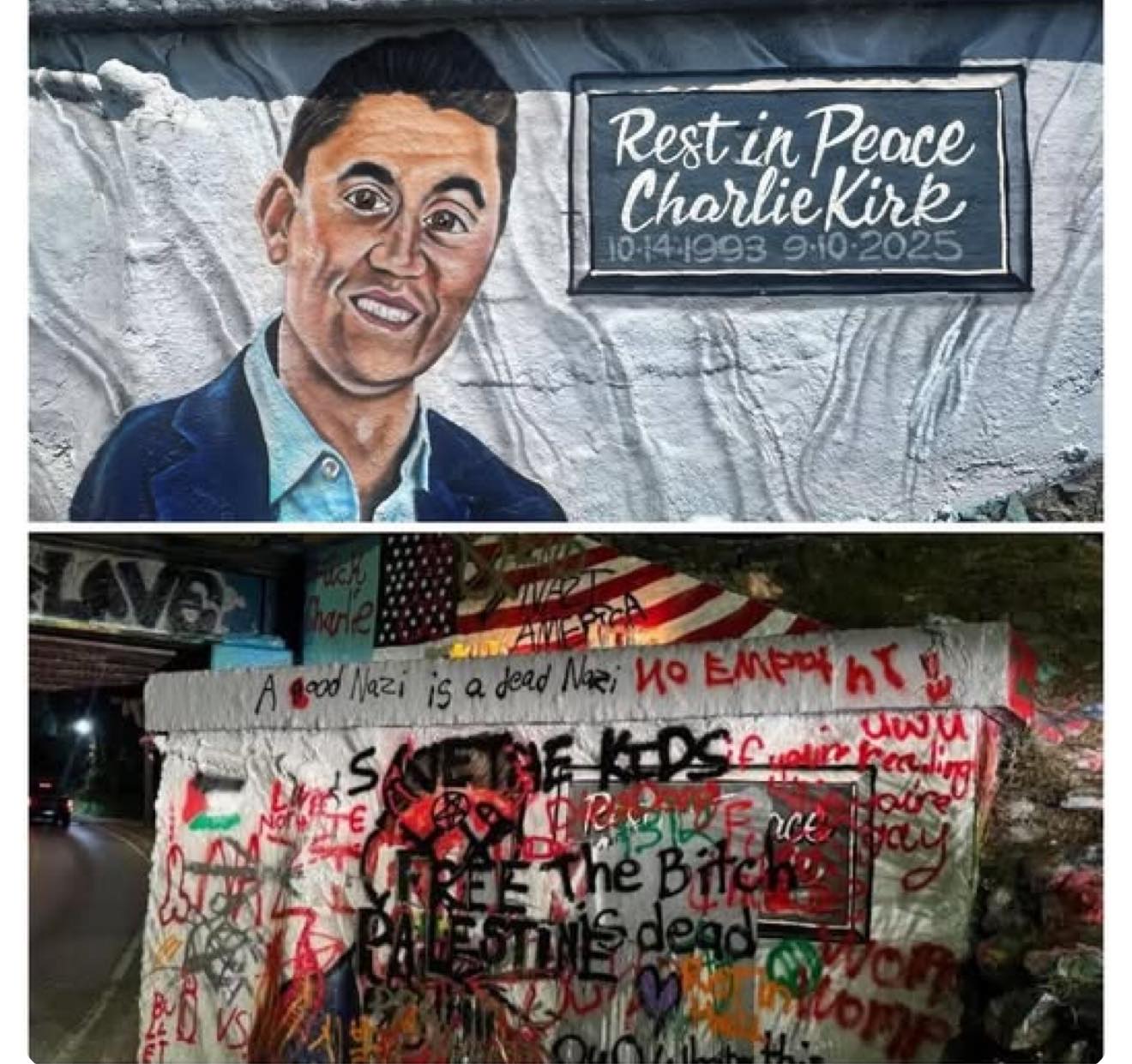 Donald - 🚨 BREAKING: Leftists decimated and painted over the Charlie ...