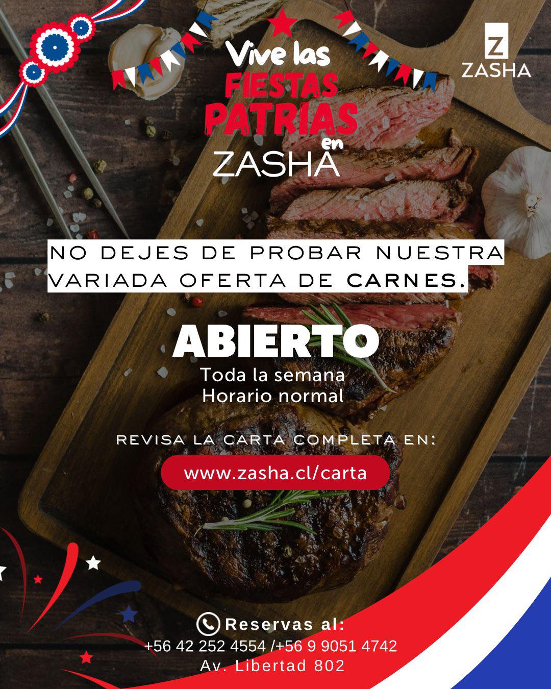 🇨🇱🔥 ¡El mejor sabor de las Fiestas... - Zasha Restaurant | Facebook